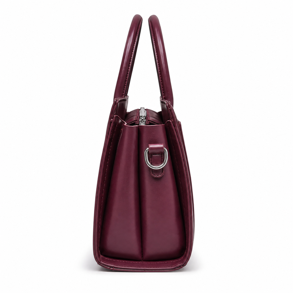 Balvencia Merlot Structured Handbag