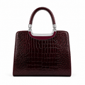 Balvencia Bordeaux Croc Luxe Handbag
