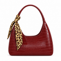Balvencia Verona Croc Scarf Shoulder Bag