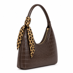 Balvencia Verona Croc Scarf Shoulder Bag