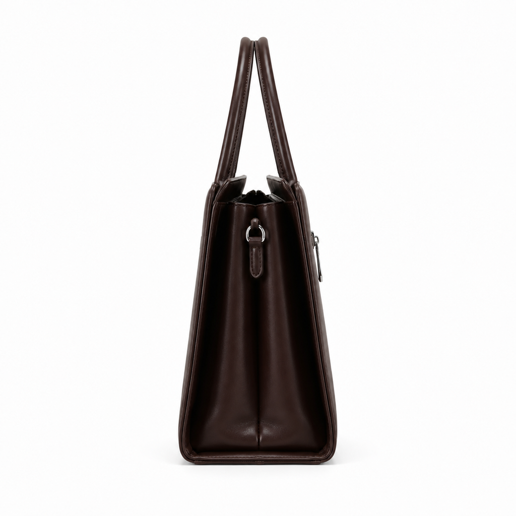 Balvencia Espresso Structured Tote Bag