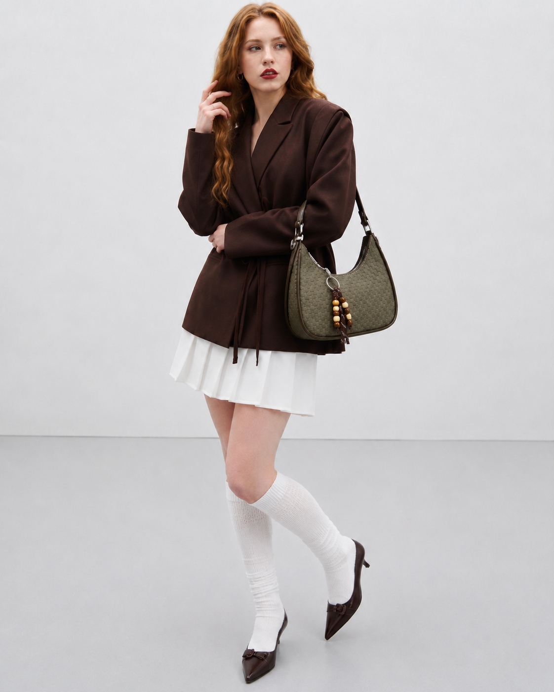 Balvencia Elara Woven Shoulder Bag