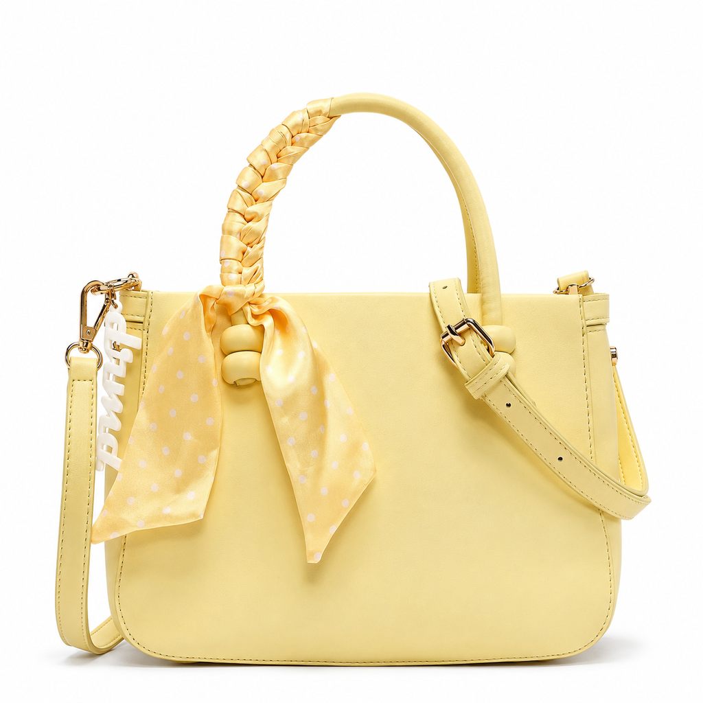 Balvencia Soleil Bow Accent Handbag
